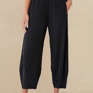 Lintico Black Linen Cropped Pants